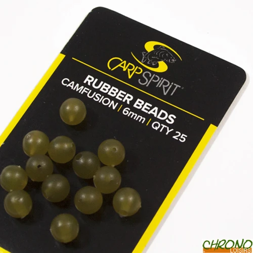 Perle Carp Spirit Rubber Bead 6mm Camfusion (par 25) 3 Perle Carp Spirit Rubber Bead 6mm Camfusion (par 25)