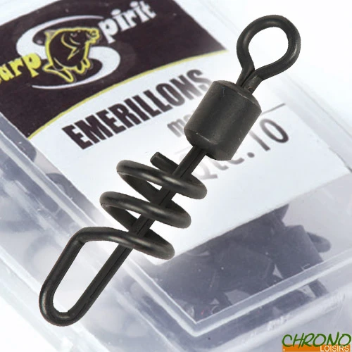 Emerillon Carp Spirit Cork Screw Swivel (par 10) 3 Emerillon Carp Spirit Cork Screw Swivel (par 10)