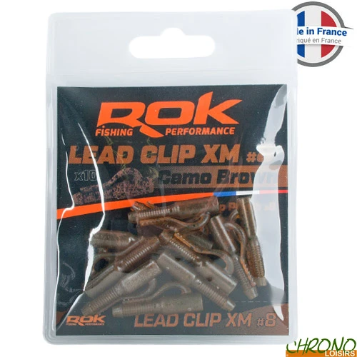 Clip Plomb ROK Lead Clip XM Camo (par 10) 3 Clip Plomb ROK Lead Clip XM Camo (par 10)