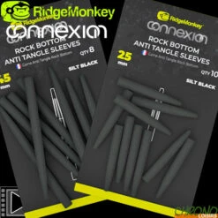 Anti Tangle RidgeMonkey Connexion Rock Bottom Sleeves (par 8)