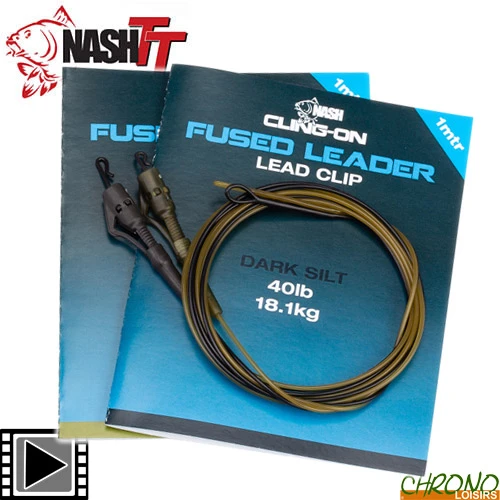 Montage Nash Cling-On Fused Lead Clip 1m 3 Montage Nash Cling-On Fused Lead Clip 1m