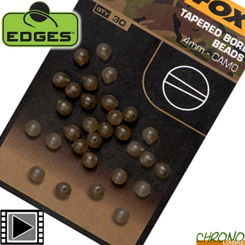 Perle Fox Edges Tapered Bore Beads Camo 4mm (par 30) 3 Perle Fox Edges Tapered Bore Beads Camo 4mm (par 30)