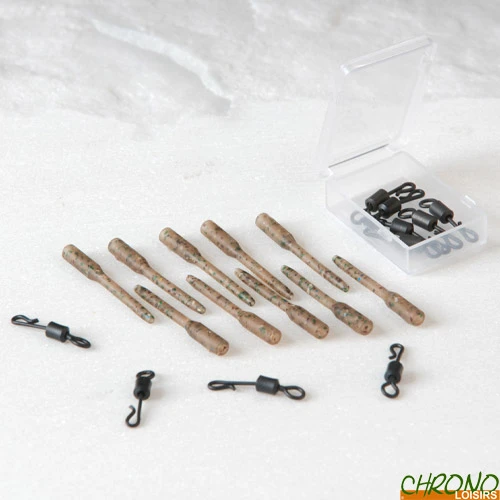 Anti Tangle Extra Carp EXC Court Camo + Emerillon QC T.8 (par 10) 3 Anti Tangle Extra Carp EXC Court Camo + Emerillon QC T.8 (par 10)