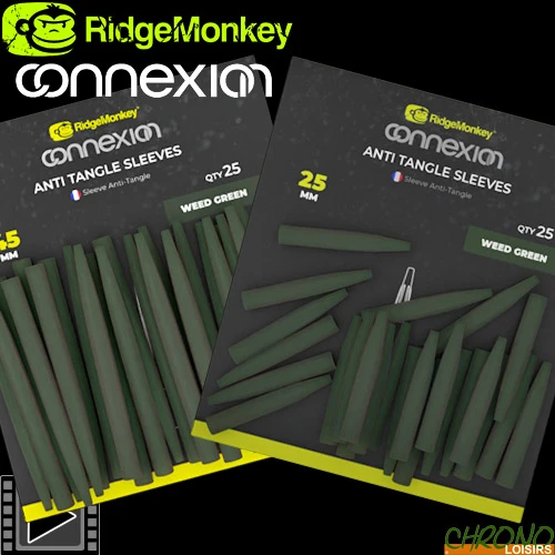 Anti Tangle RidgeMonkey Connexion Sleeve Weed Green (par 25) 3 Anti Tangle RidgeMonkey Connexion Sleeve Weed Green (par 25)