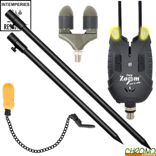 Kit Détection Carp Zoom Fast Fishing Jaune 3 Kit Détection Carp Zoom Fast Fishing Jaune