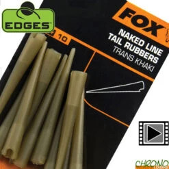 Tétine Fox Edges Naked Line Tail Rubbers Khaki (par 10)