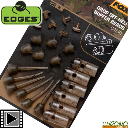 Kit Montage Fox Edges Drop Off Heli Buffer Beads Camo (par 6) 3 Kit Montage Fox Edges Drop Off Heli Buffer Beads Camo (par 6)