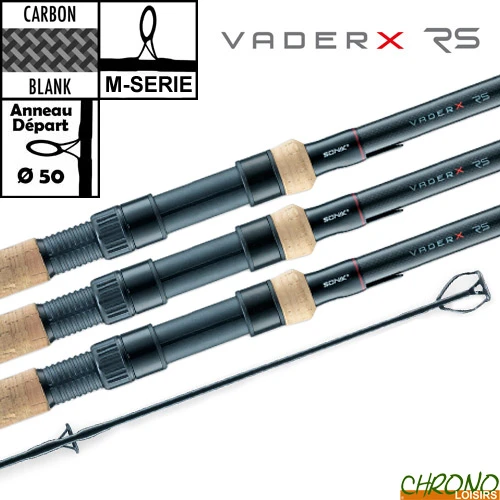 Canne Sonik VaderX 50mm 12' 3.5lbs Full Cork (les 3) 3 Canne Sonik VaderX 50mm 12' 3.5lbs Full Cork (les 3)