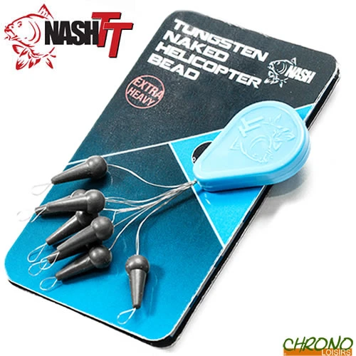 Perle Nash Tungsten Naked Helicopter Bead (par 8) 3 Perle Nash Tungsten Naked Helicopter Bead (par 8)