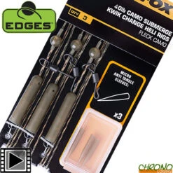 Montage Fox Edges Submerge 40lbs Heli Rigs Kwik Change (par 3)