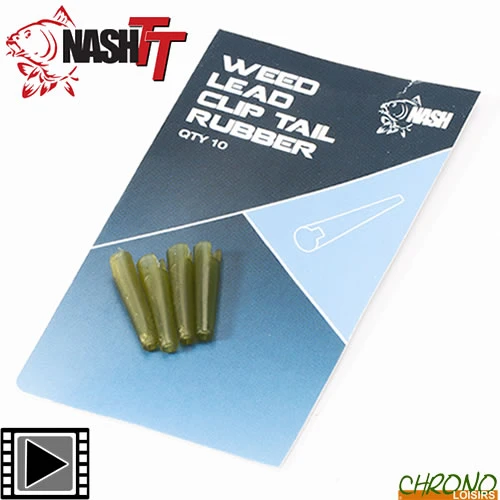 Tétine Nash Weed Lead Clip Tail Rubber (par 10) 3 Tétine Nash Weed Lead Clip Tail Rubber (par 10)