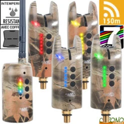 Coffret Carp Design Centrale 4 Détecteurs Darkness Camo